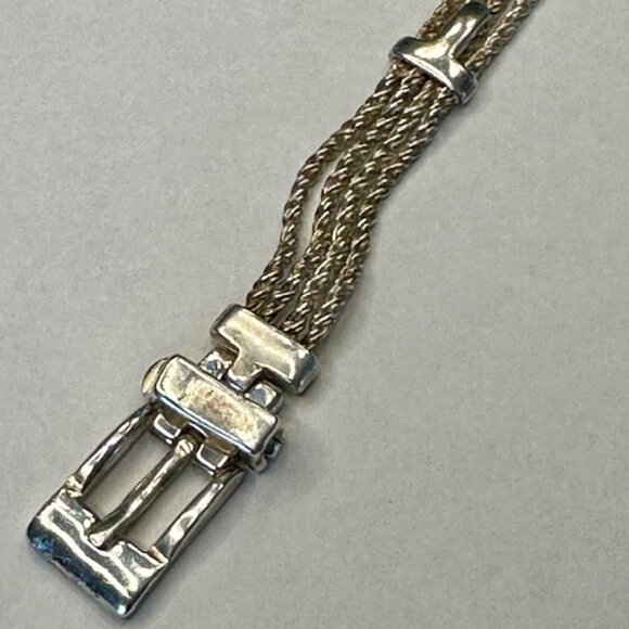 Tiffany & Co Sterling Twist Rope T Belt Buckle Bracelet with Original Bag - Picture 6 of 10